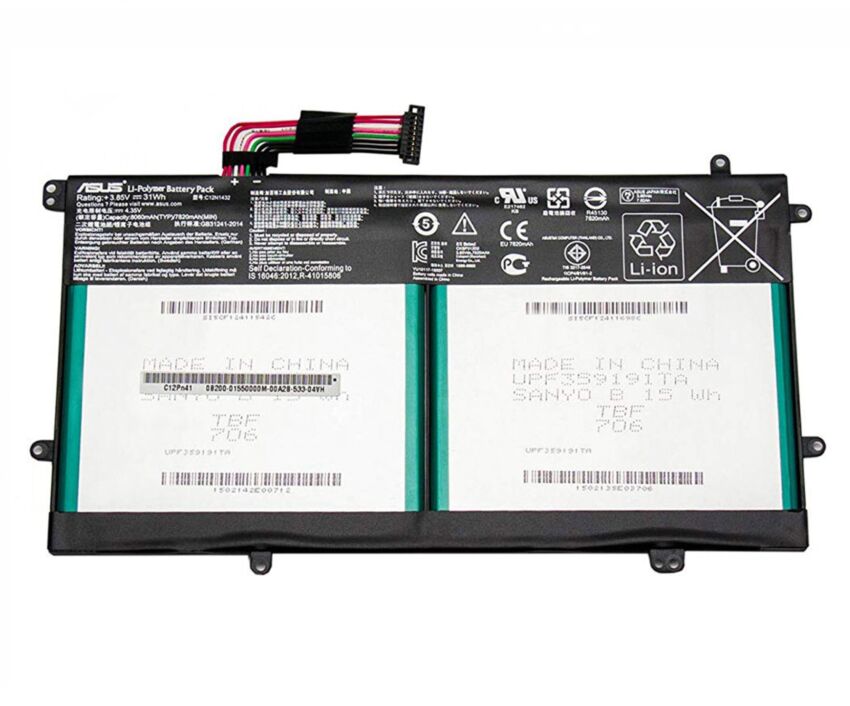 31Wh 8060mAh 2-Zellen Asus C12N1432 0B200-01550000 Akku