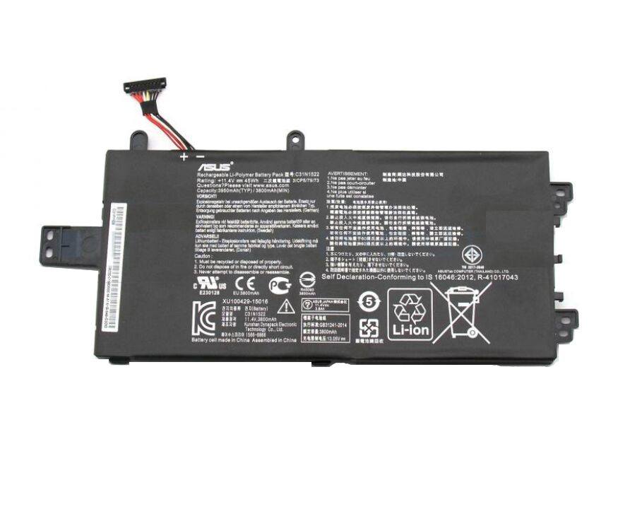 45Whr Asus C31N1522 0B200-01880000 3ICP5/79/73 Akku