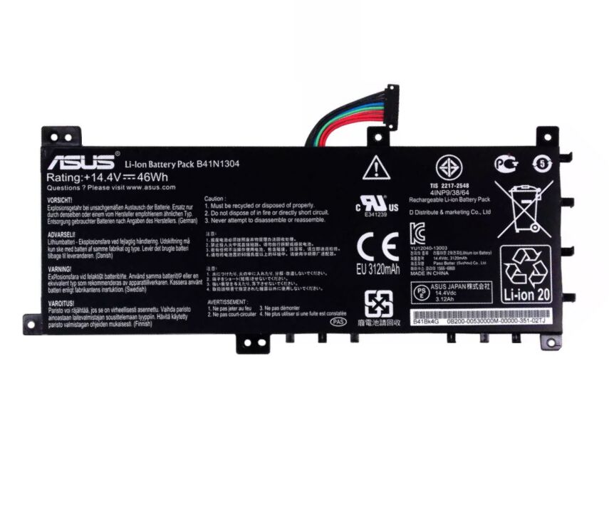 46Whr Asus B41N1304 Akku