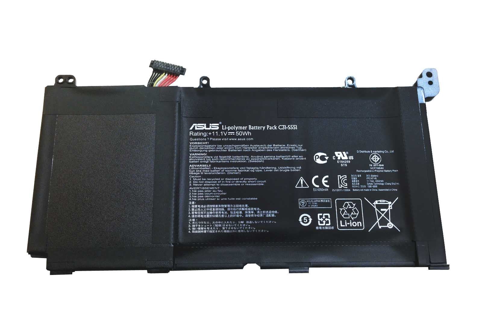 50Whr Asus K551LA-XX127H K551LA-XX216D K551LA-XX155D Akku