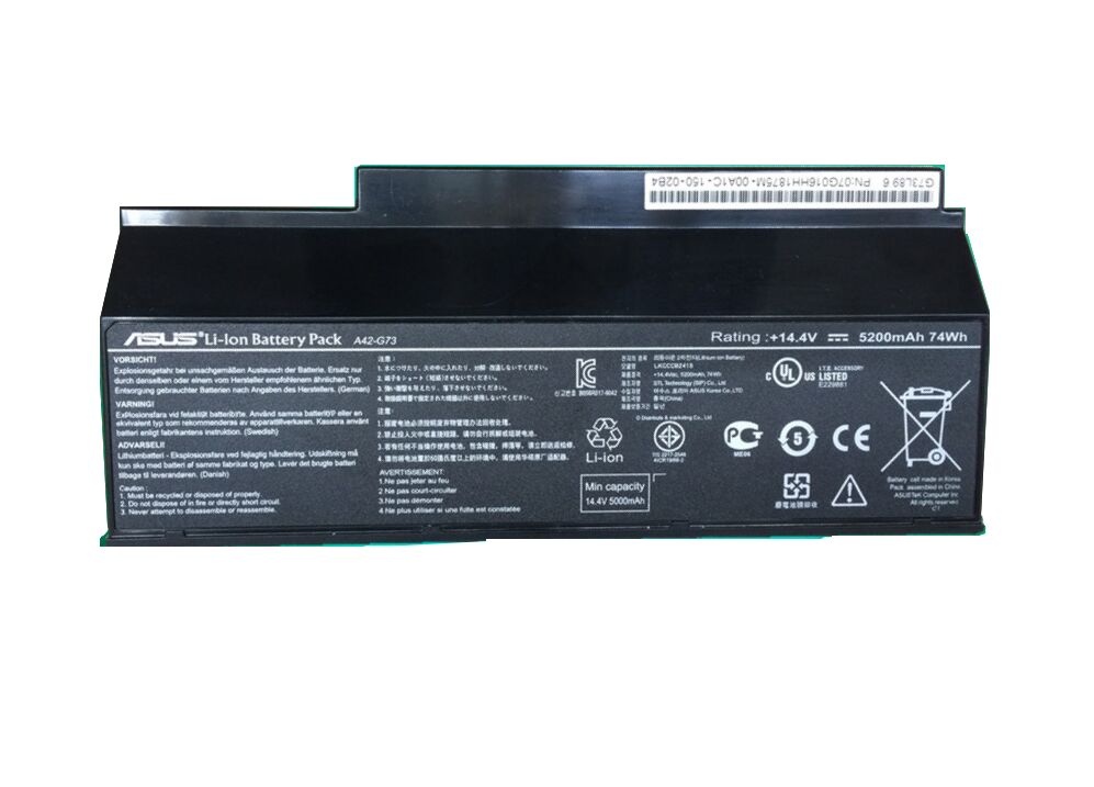 8 Zellen 5200mAh Asus ROG G73JH G73JX G73SW Akku