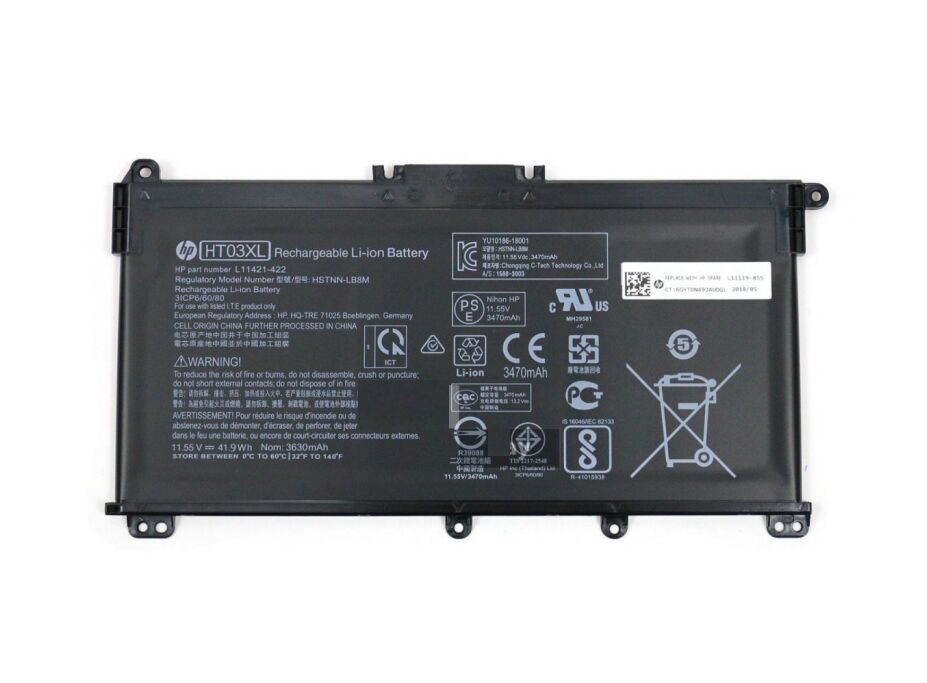41.9Wh 3630mAh HP 15-CW0004CY 15-CW0004LA 15-CW0005CY Akku