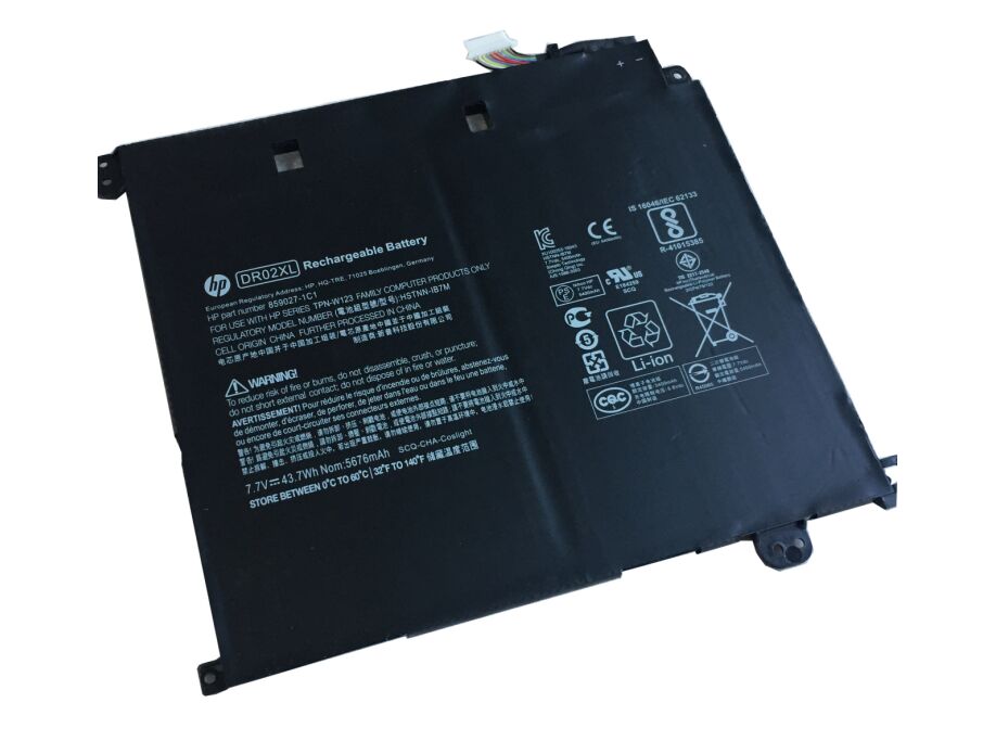 43.7Wh HP DR02XL HSTNN-IB7M TPN-W123 Akku