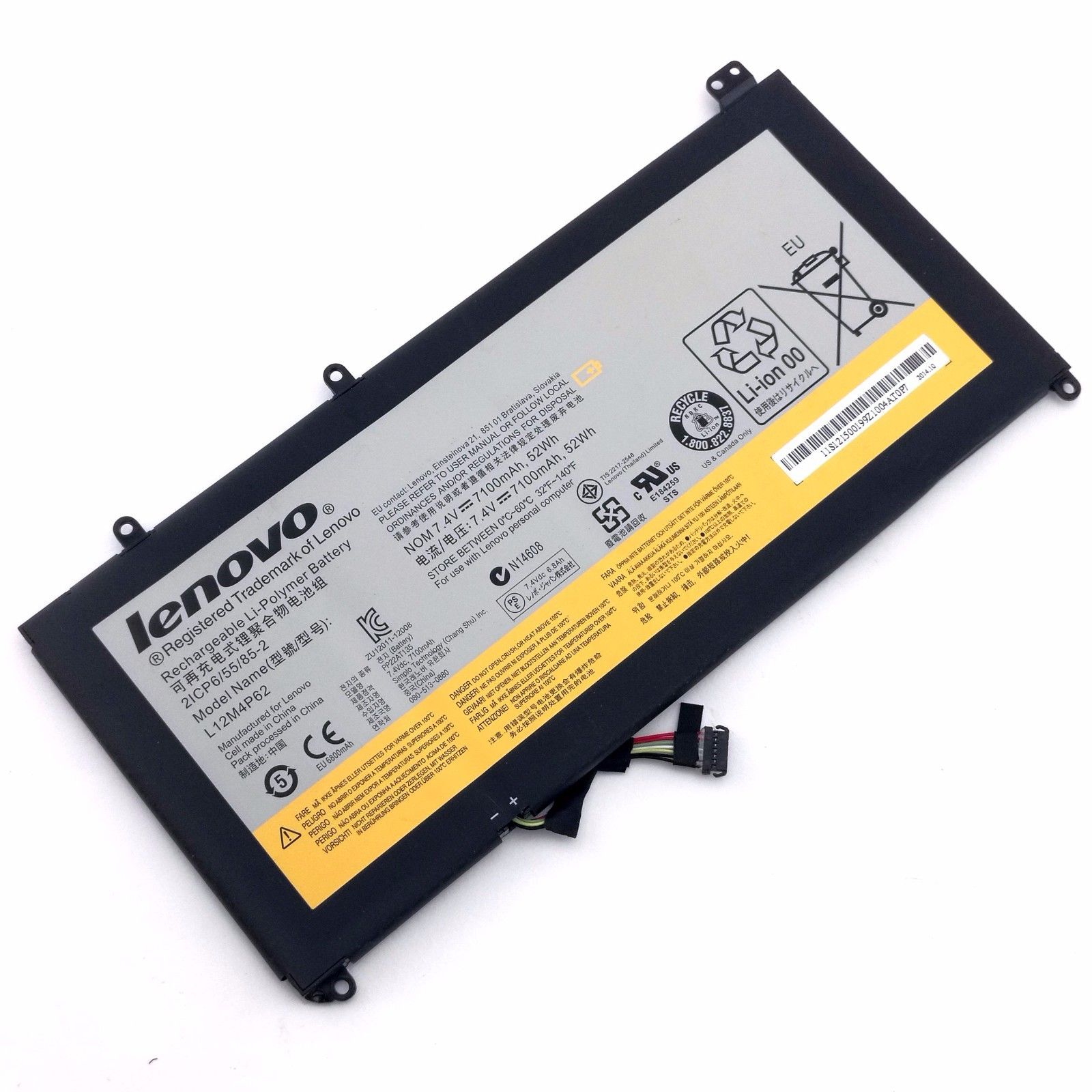 7100mAh 52Whr Lenovo Ideapad U430 Serie Akku