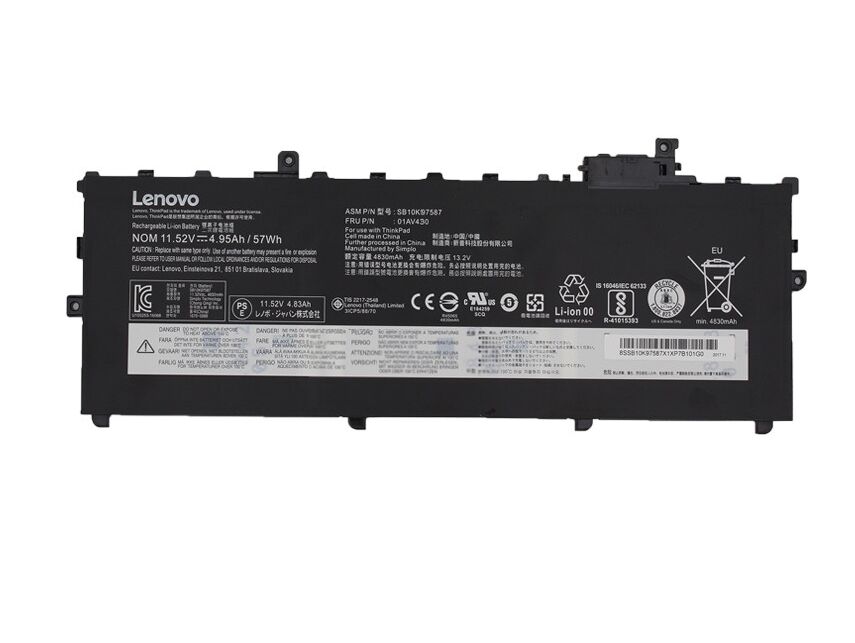 57Wh Lenovo ThinkPad X1 Carbon 6th Gen 20KH006HPG Akku
